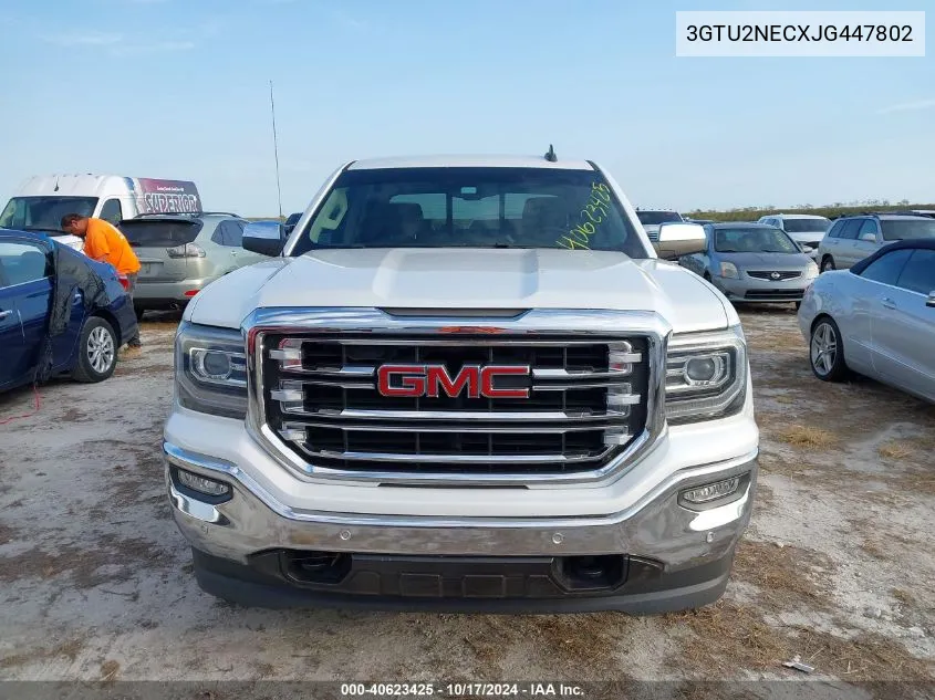 2018 GMC Sierra K1500 Slt VIN: 3GTU2NECXJG447802 Lot: 40623425