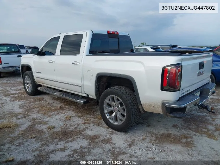 2018 GMC Sierra K1500 Slt VIN: 3GTU2NECXJG447802 Lot: 40623425