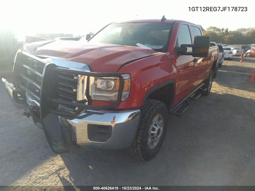 2018 GMC Sierra 2500Hd VIN: 1GT12REG7JF178723 Lot: 40626418