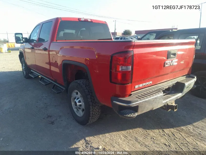 2018 GMC Sierra 2500Hd VIN: 1GT12REG7JF178723 Lot: 40626418