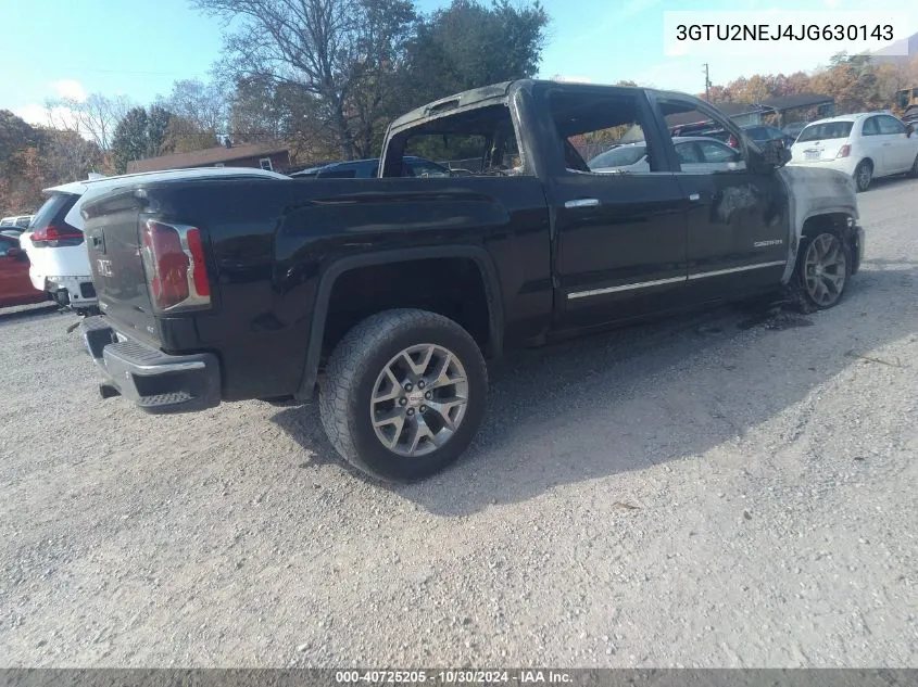 2018 GMC Sierra 1500 Slt VIN: 3GTU2NEJ4JG630143 Lot: 40725205