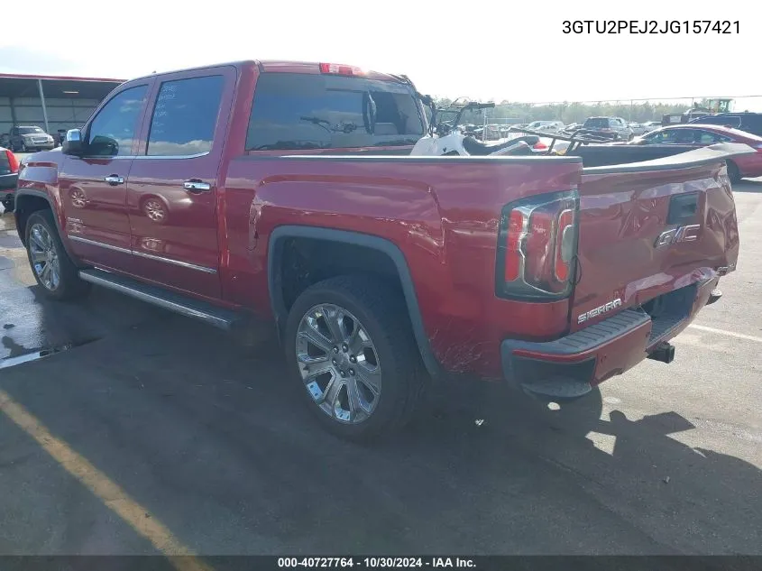 2018 GMC Sierra 1500 Denali VIN: 3GTU2PEJ2JG157421 Lot: 40727764