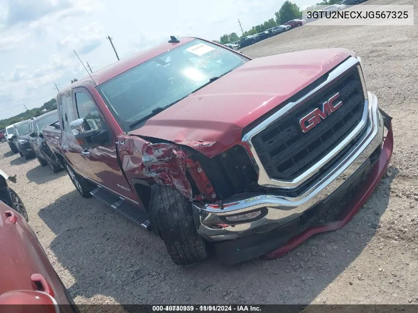 2018 GMC Sierra 1500 Slt VIN: 3GTU2NECXJG567325 Lot: 40730939