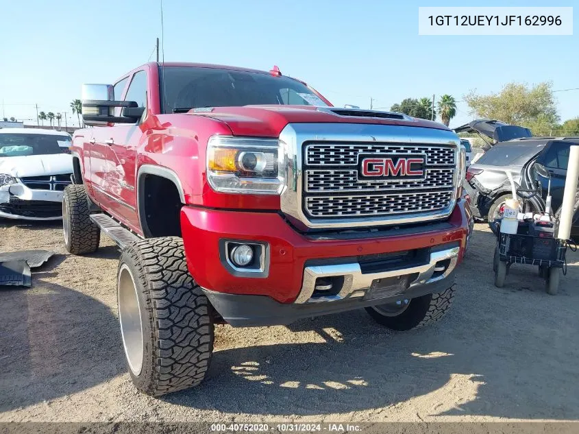 2018 GMC Sierra 2500Hd Denali VIN: 1GT12UEY1JF162996 Lot: 40752020