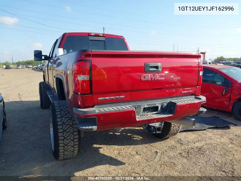 2018 GMC Sierra 2500Hd Denali VIN: 1GT12UEY1JF162996 Lot: 40752020