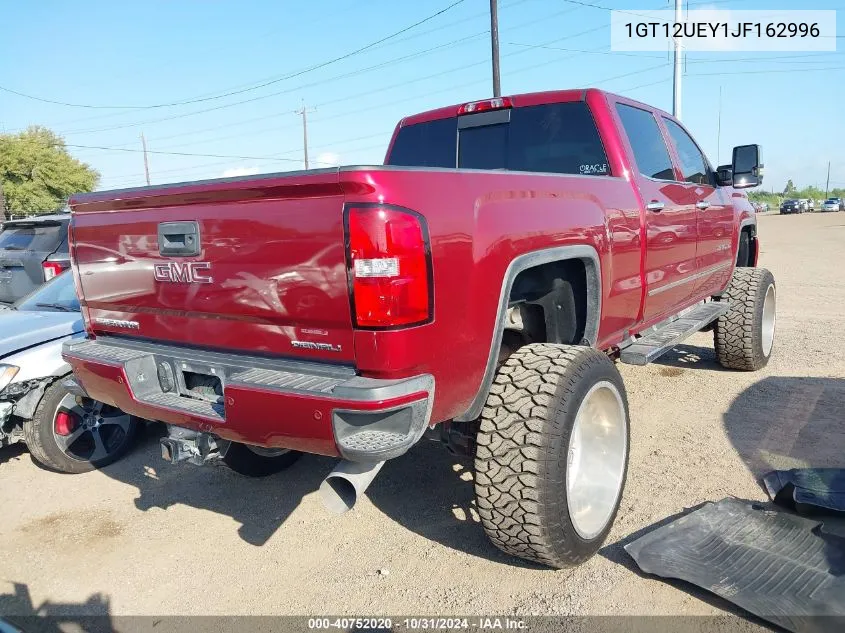 2018 GMC Sierra 2500Hd Denali VIN: 1GT12UEY1JF162996 Lot: 40752020