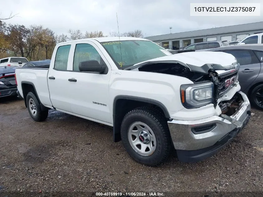 2018 GMC Sierra 1500 VIN: 1GTV2LEC1JZ375087 Lot: 40759919