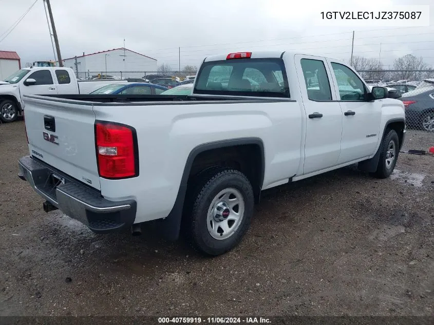 2018 GMC Sierra 1500 VIN: 1GTV2LEC1JZ375087 Lot: 40759919