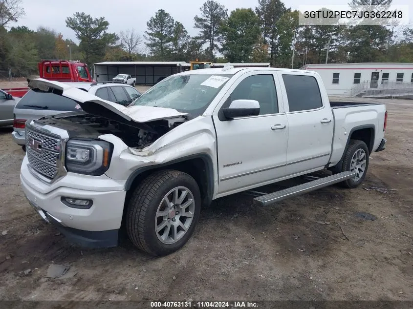 2018 GMC Sierra 1500 Denali VIN: 3GTU2PEC7JG362248 Lot: 40763131