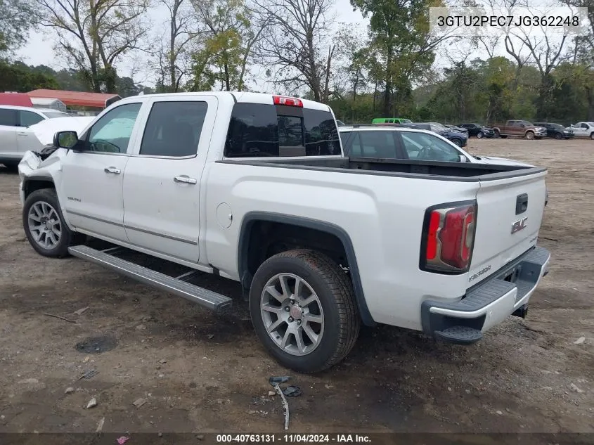 2018 GMC Sierra 1500 Denali VIN: 3GTU2PEC7JG362248 Lot: 40763131