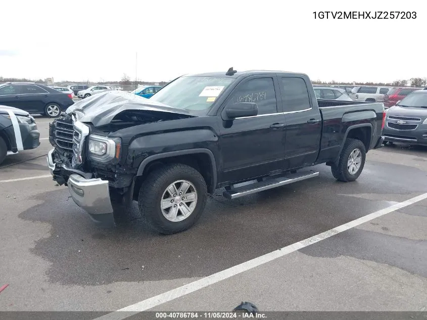 2018 GMC Sierra 1500 Sle VIN: 1GTV2MEHXJZ257203 Lot: 40786784