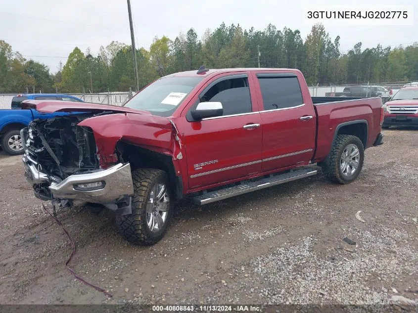 2018 GMC Sierra 1500 Slt VIN: 3GTU1NER4JG202775 Lot: 40808843