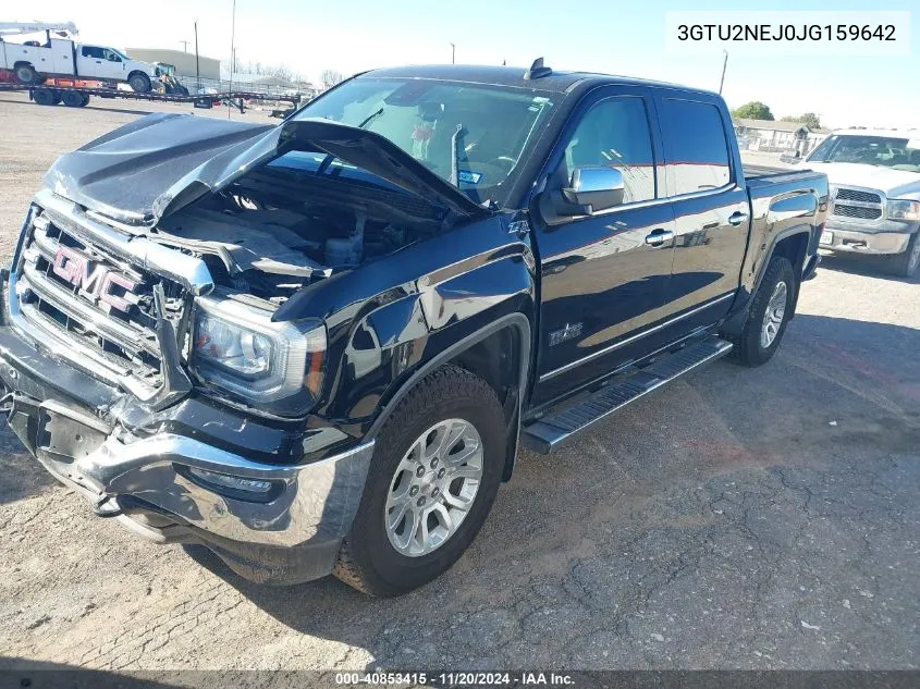 2018 GMC Sierra 1500 Slt VIN: 3GTU2NEJ0JG159642 Lot: 40853415