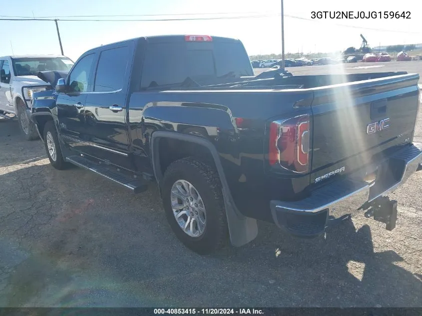 2018 GMC Sierra 1500 Slt VIN: 3GTU2NEJ0JG159642 Lot: 40853415