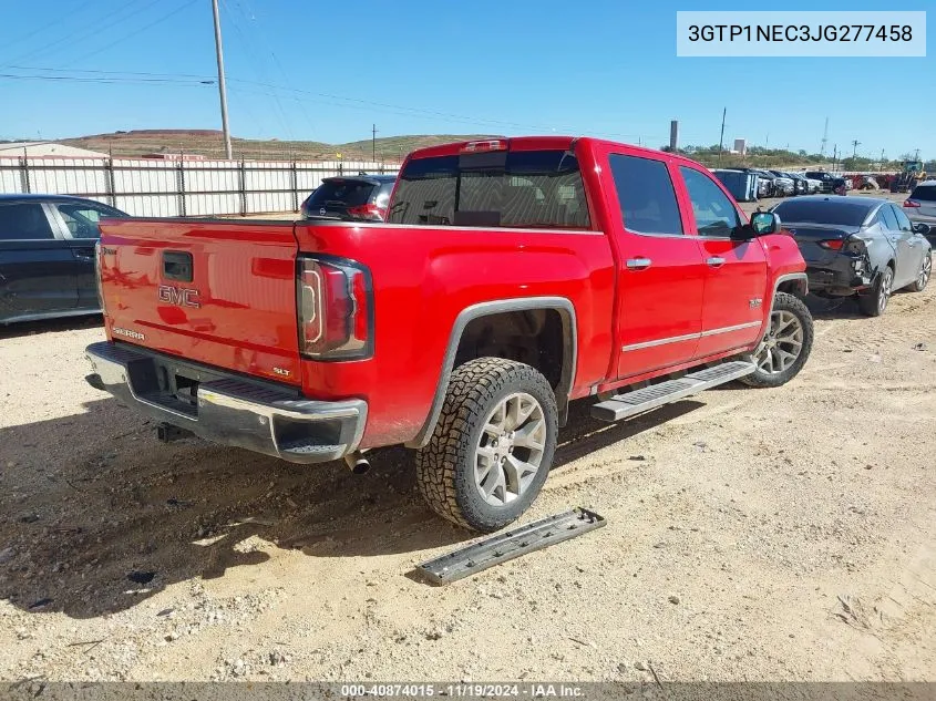 2018 GMC Sierra 1500 Slt VIN: 3GTP1NEC3JG277458 Lot: 40874015