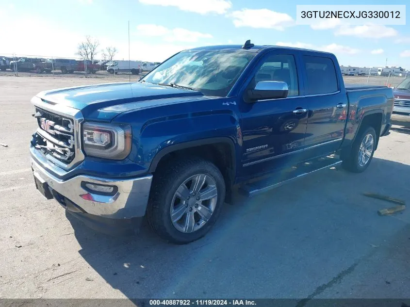 2018 GMC Sierra 1500 Slt VIN: 3GTU2NECXJG330012 Lot: 40887922