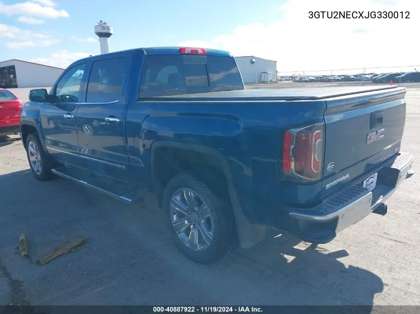 2018 GMC Sierra 1500 Slt VIN: 3GTU2NECXJG330012 Lot: 40887922