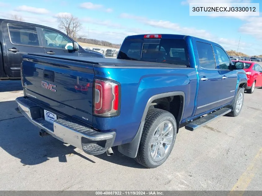 2018 GMC Sierra 1500 Slt VIN: 3GTU2NECXJG330012 Lot: 40887922