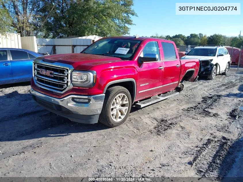 2018 GMC Sierra 1500 Slt VIN: 3GTP1NEC0JG204774 Lot: 40890348