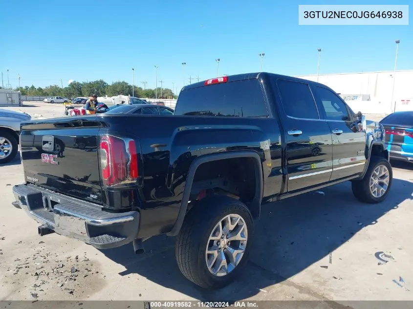 2018 GMC Sierra 1500 Slt VIN: 3GTU2NEC0JG646938 Lot: 40919582