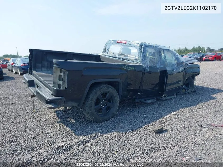 2019 GMC Sierra 1500 Limited VIN: 2GTV2LEC2K1102170 Lot: 12053260