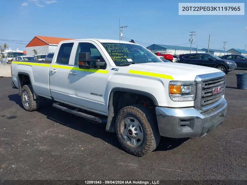 2019 GMC Sierra 2500Hd VIN: 2GT22PEG3K1197965 Lot: 12091843