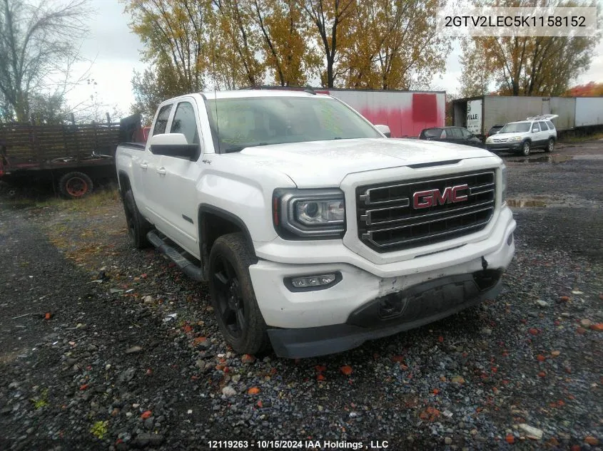 2019 GMC Sierra 1500 Limited VIN: 2GTV2LEC5K1158152 Lot: 12119263