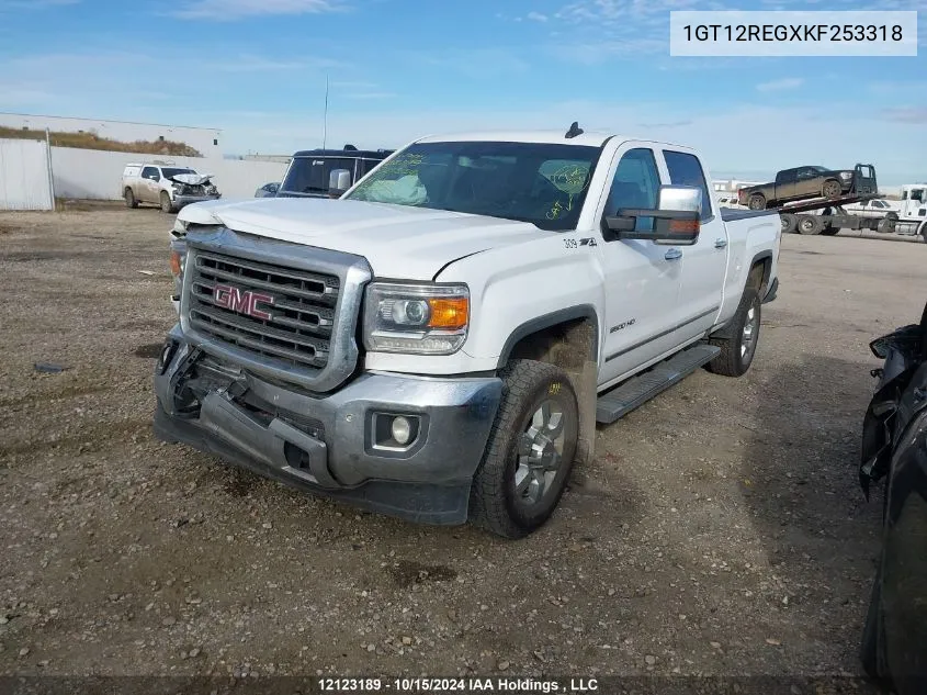 2019 GMC Sierra 2500Hd VIN: 1GT12REGXKF253318 Lot: 12123189