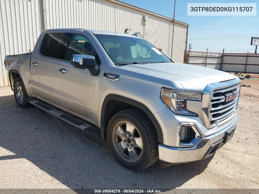 3GTP8DED0KG115707 2019 GMC Sierra 1500 Slt