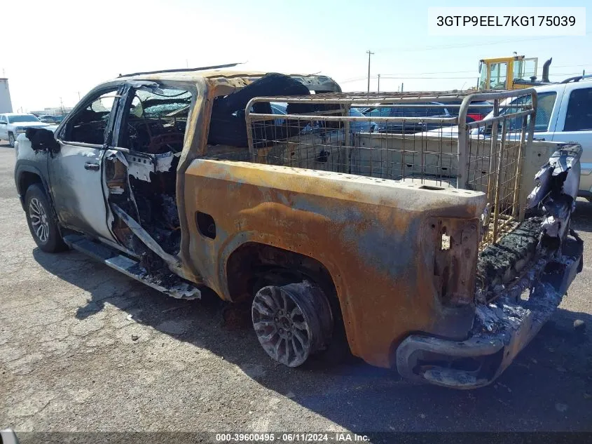 2019 GMC Sierra 1500 At4 VIN: 3GTP9EEL7KG175039 Lot: 39600495