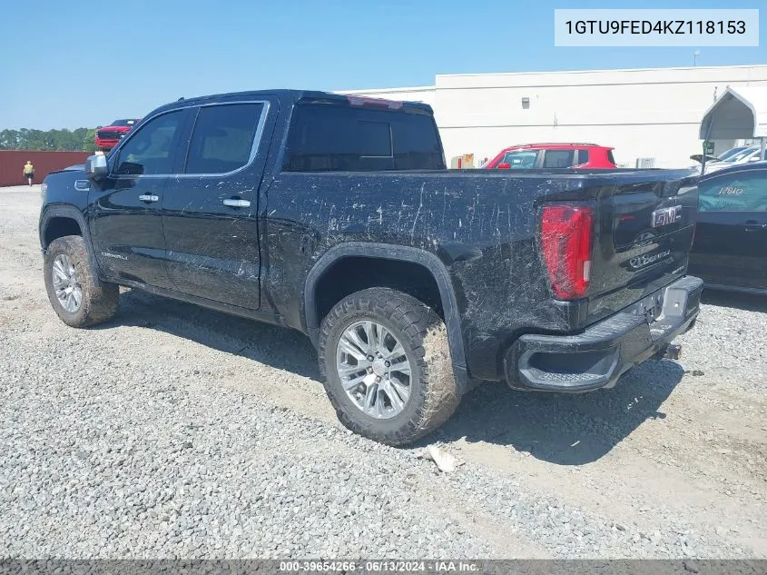 1GTU9FED4KZ118153 2019 GMC Sierra 1500 Denali