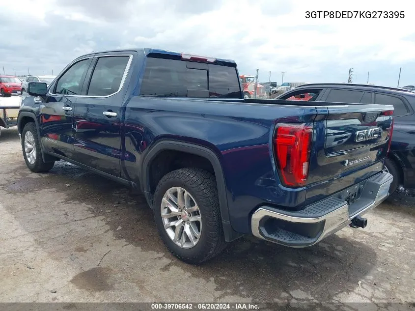 3GTP8DED7KG273395 2019 GMC Sierra 1500 Slt