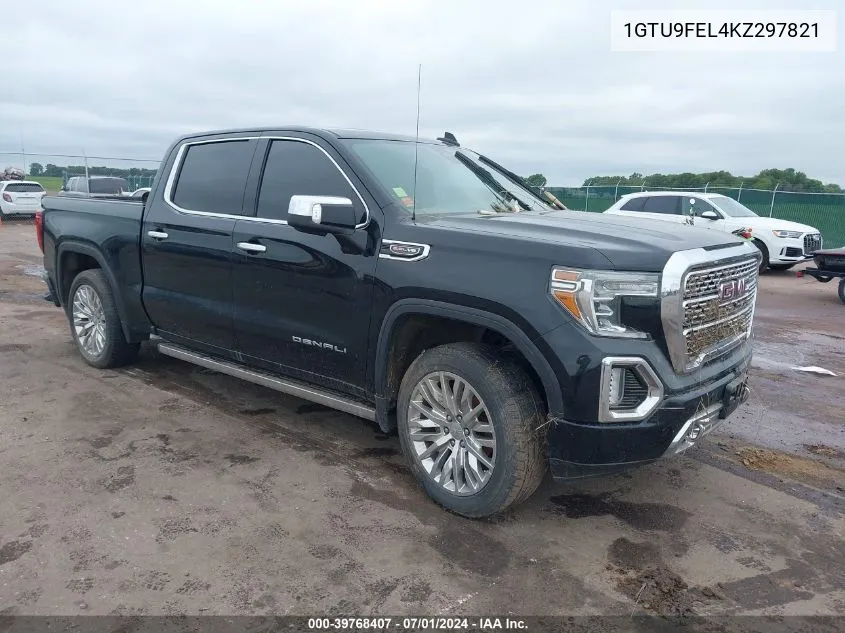 2019 GMC Sierra 1500 Denali VIN: 1GTU9FEL4KZ297821 Lot: 39768407