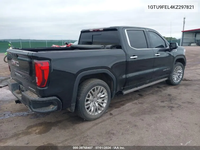 2019 GMC Sierra 1500 Denali VIN: 1GTU9FEL4KZ297821 Lot: 39768407