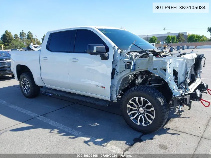 2019 GMC Sierra 1500 At4 VIN: 3GTP9EELXKG105034 Lot: 39802368