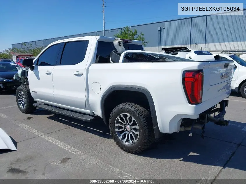 2019 GMC Sierra 1500 At4 VIN: 3GTP9EELXKG105034 Lot: 39802368