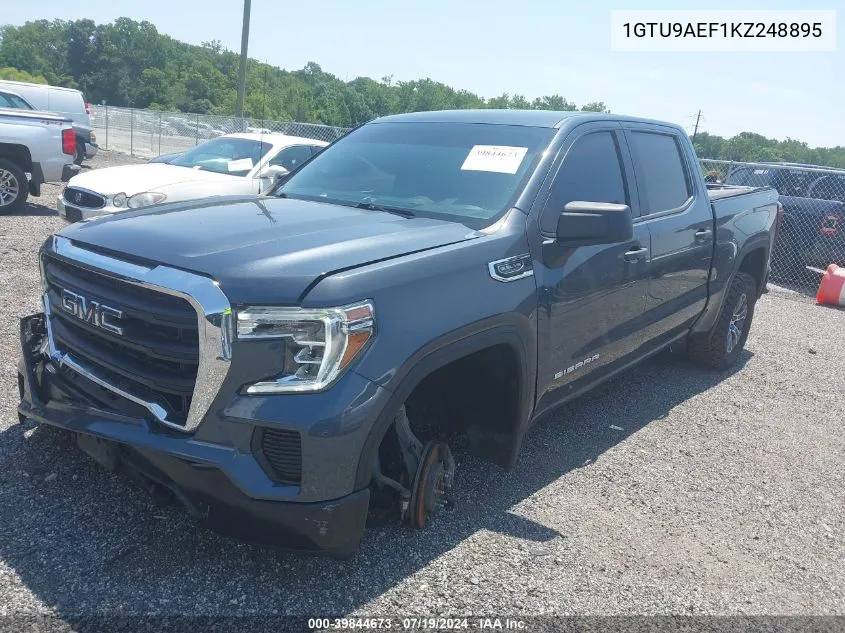 2019 GMC Sierra 1500 VIN: 1GTU9AEF1KZ248895 Lot: 39844673