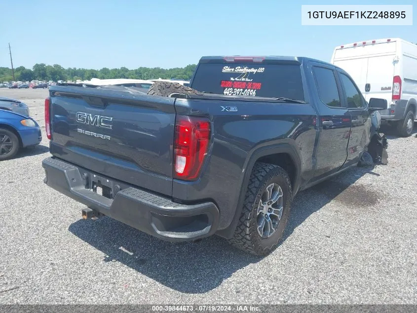 2019 GMC Sierra 1500 VIN: 1GTU9AEF1KZ248895 Lot: 39844673