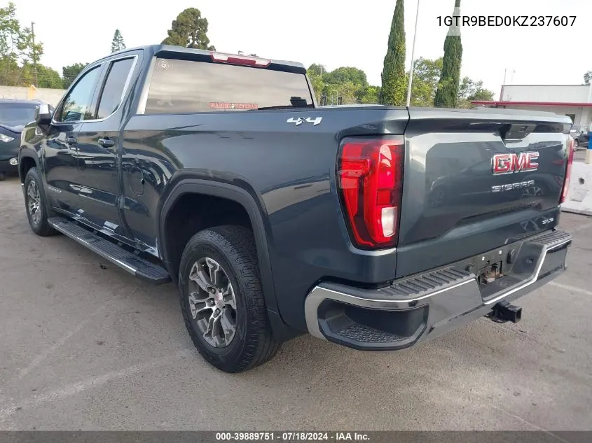 1GTR9BED0KZ237607 2019 GMC Sierra 1500 Sle