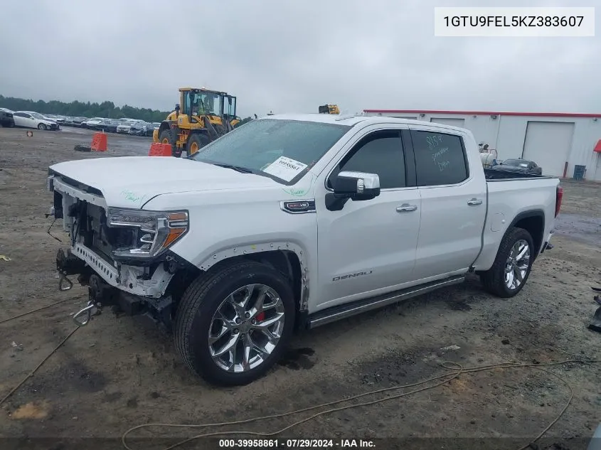 2019 GMC Sierra 1500 Denali VIN: 1GTU9FEL5KZ383607 Lot: 39958861