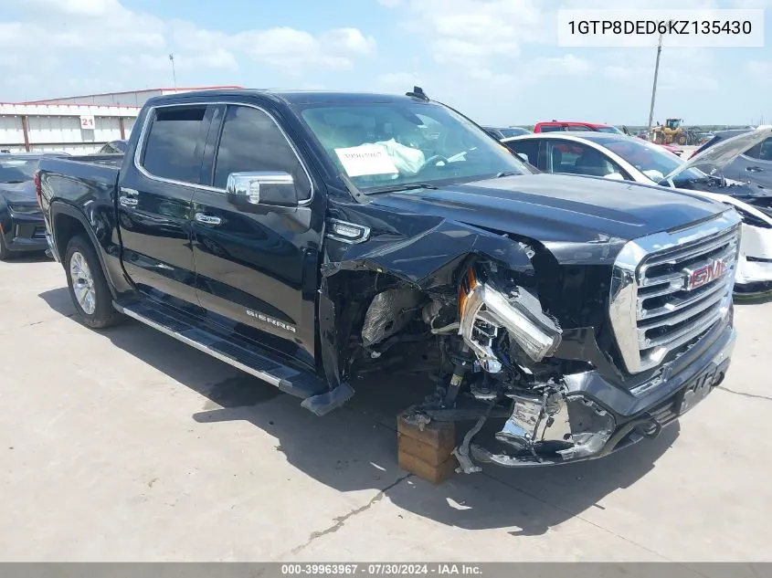 2019 GMC Sierra 1500 Slt VIN: 1GTP8DED6KZ135430 Lot: 39963967