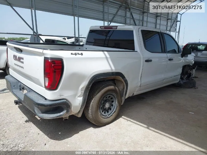 2019 GMC Sierra 1500 VIN: 3GTU9AEF1KG287275 Lot: 39974765