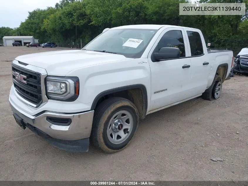 2019 GMC Sierra 1500 Limited VIN: 2GTV2LEC3K1139440 Lot: 39981244