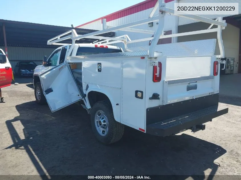 2GD22NEGXK1200229 2019 GMC Sierra 2500Hd