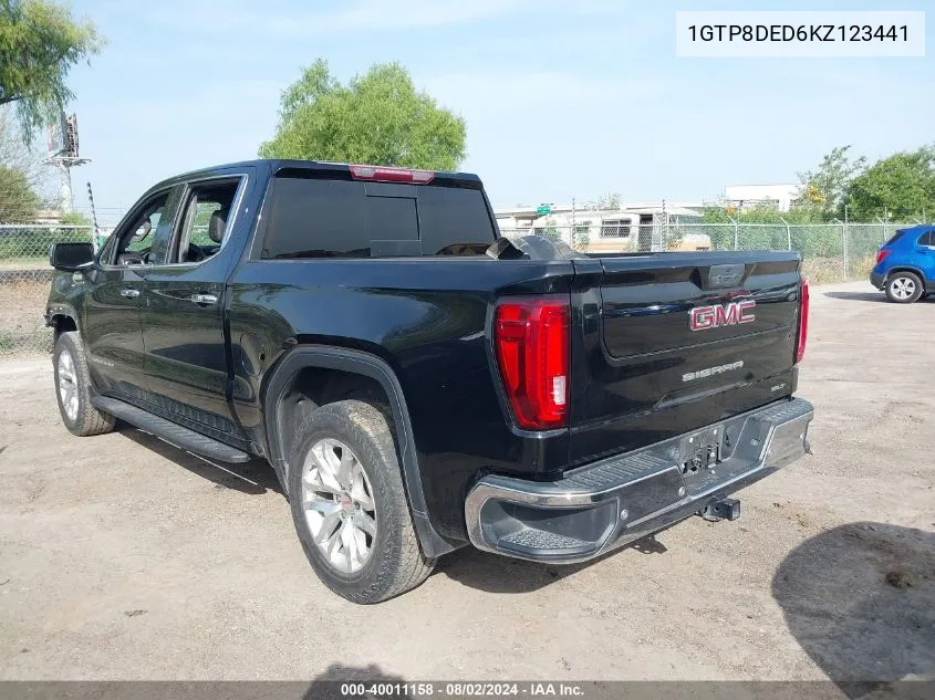 2019 GMC Sierra C1500 Slt VIN: 1GTP8DED6KZ123441 Lot: 40011158