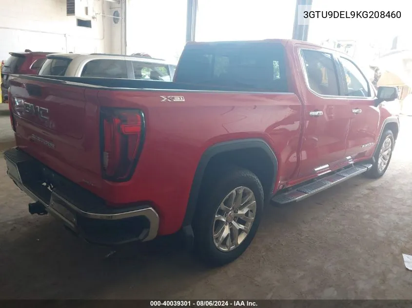 2019 GMC Sierra 1500 Slt VIN: 3GTU9DEL9KG208460 Lot: 40039301