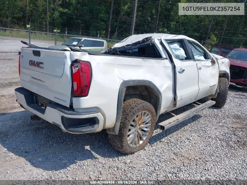 2019 GMC Sierra 1500 Denali VIN: 1GTU9FEL0KZ357254 Lot: 40059455