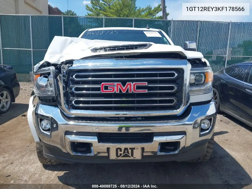 2019 GMC Sierra 2500Hd Slt VIN: 1GT12REY3KF178566 Lot: 40088725