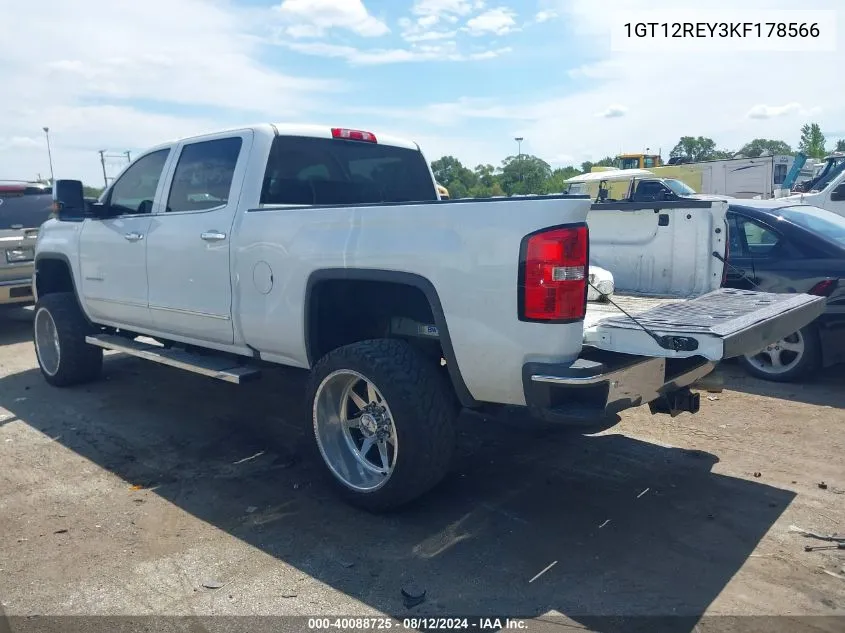 2019 GMC Sierra 2500Hd Slt VIN: 1GT12REY3KF178566 Lot: 40088725