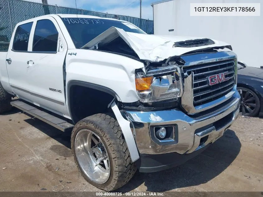 2019 GMC Sierra 2500Hd Slt VIN: 1GT12REY3KF178566 Lot: 40088725